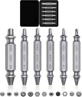 Universal Screw Extractor Set with Dual-Ended Bits