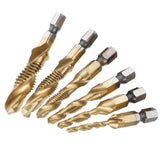 TapForge 3-in-1 Titanium Drill Tap Bit Set