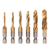 TapForge 3-in-1 Titanium Drill Tap Bit Set