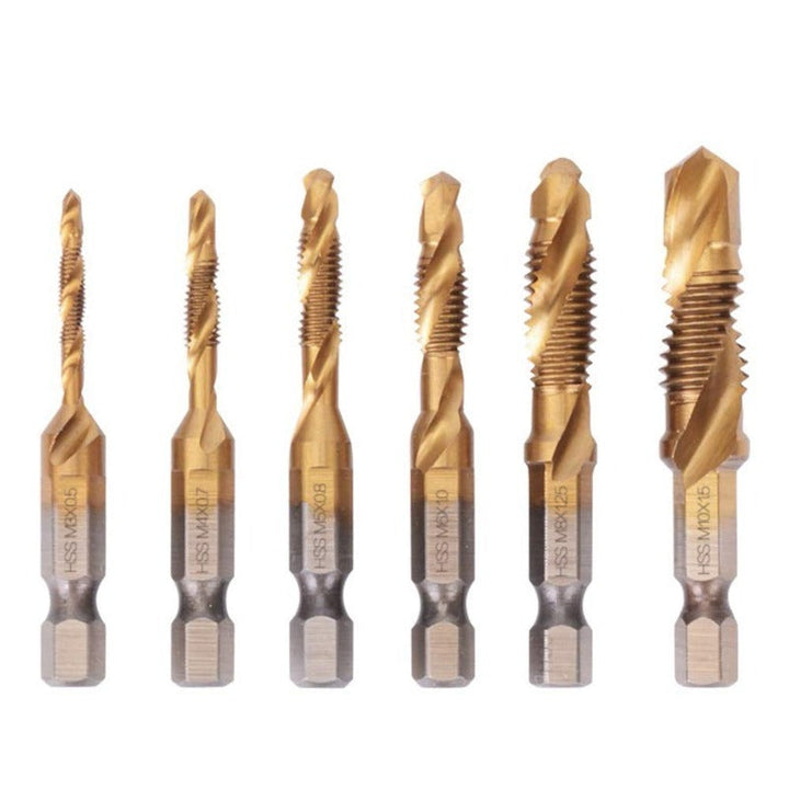 TapForge 3-in-1 Titanium Drill Tap Bit Set