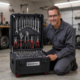 BOURVILL 899-Piece Tool Kit with Rolling Case — Chrome Vanadium Steel
