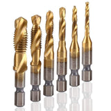 TapForge 3-in-1 Titanium Drill Tap Bit Set