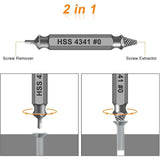 Universal Screw Extractor Set with Dual-Ended Bits