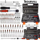 BOURVILL 899-Piece Tool Kit with Rolling Case — Chrome Vanadium Steel